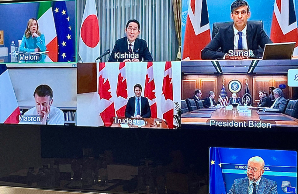 G7 τηλεδιάσκεψη για Μέση Ανατολή